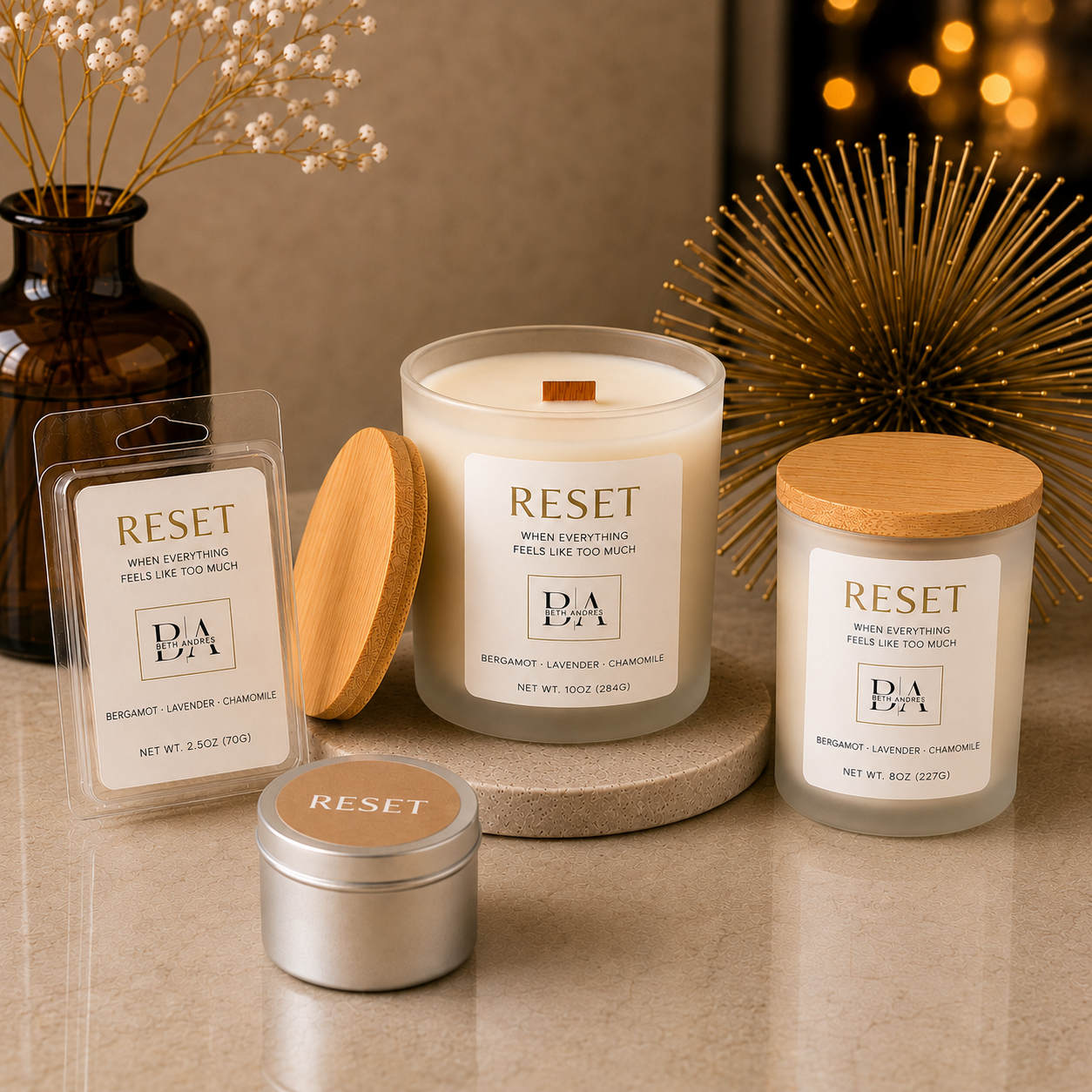 RESET — Apricot Coconut Candle