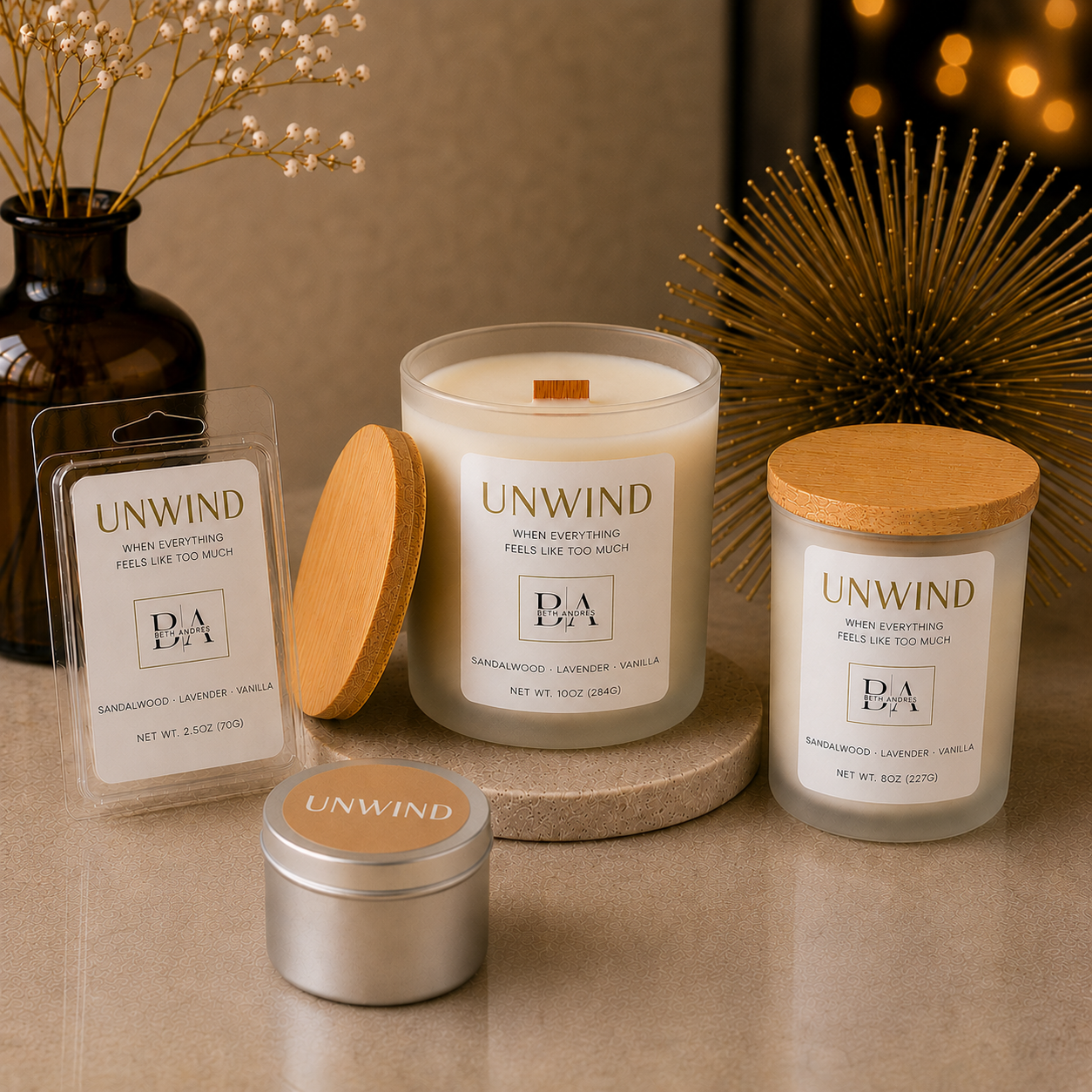 UNWIND — Apricot Coconut Candle