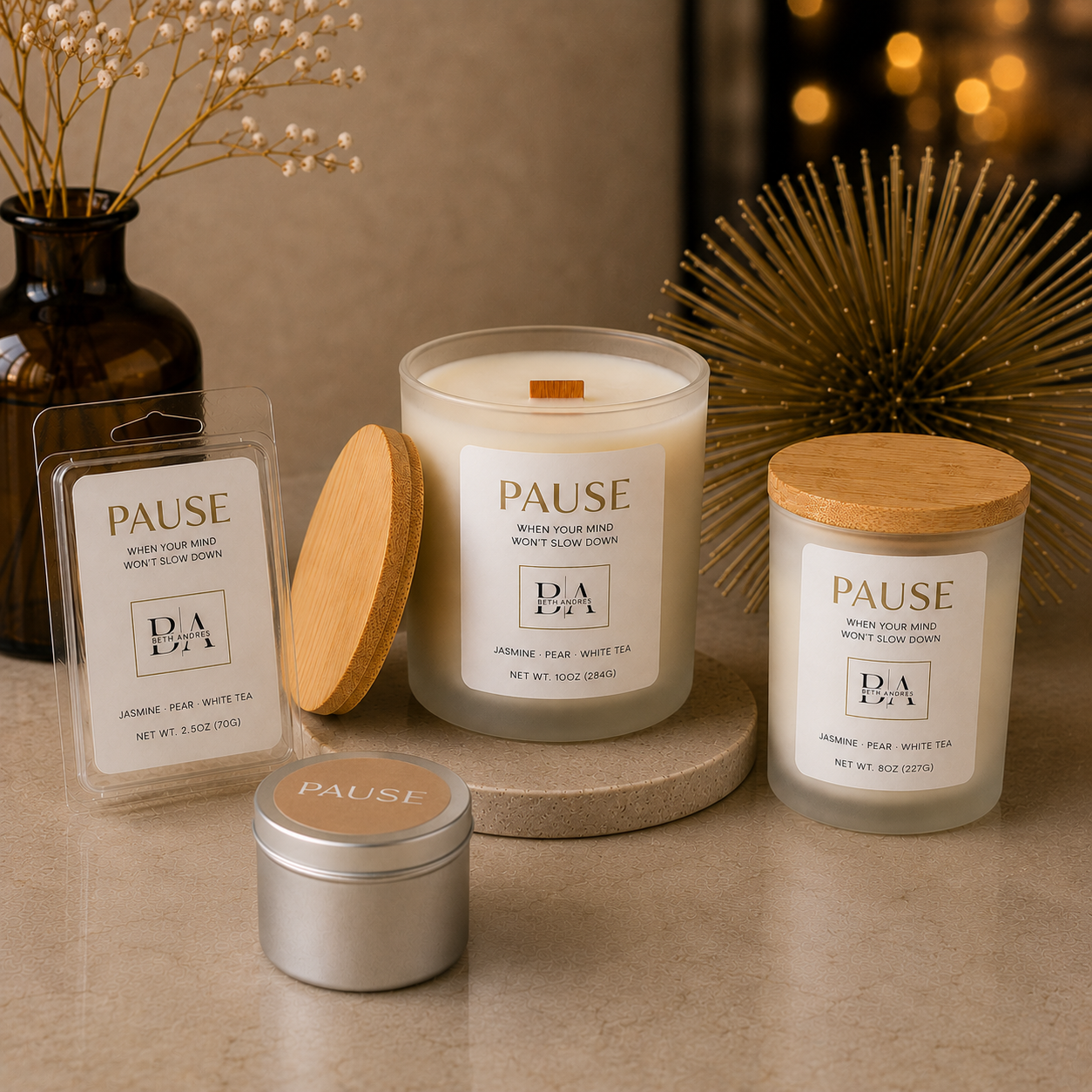 PAUSE — Apricot Coconut Candle